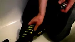 play Piss-Soaked Jean and Destroyed Nike TN: A Wet and Wild Encounter